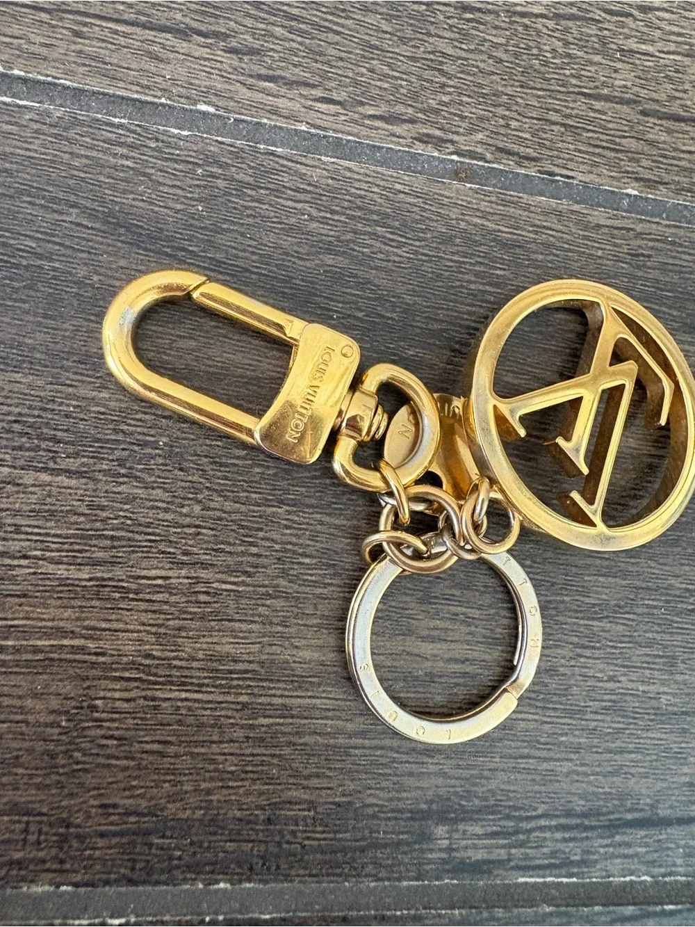 Louis Vuitton Gold and Silver LV Circle Key Holder